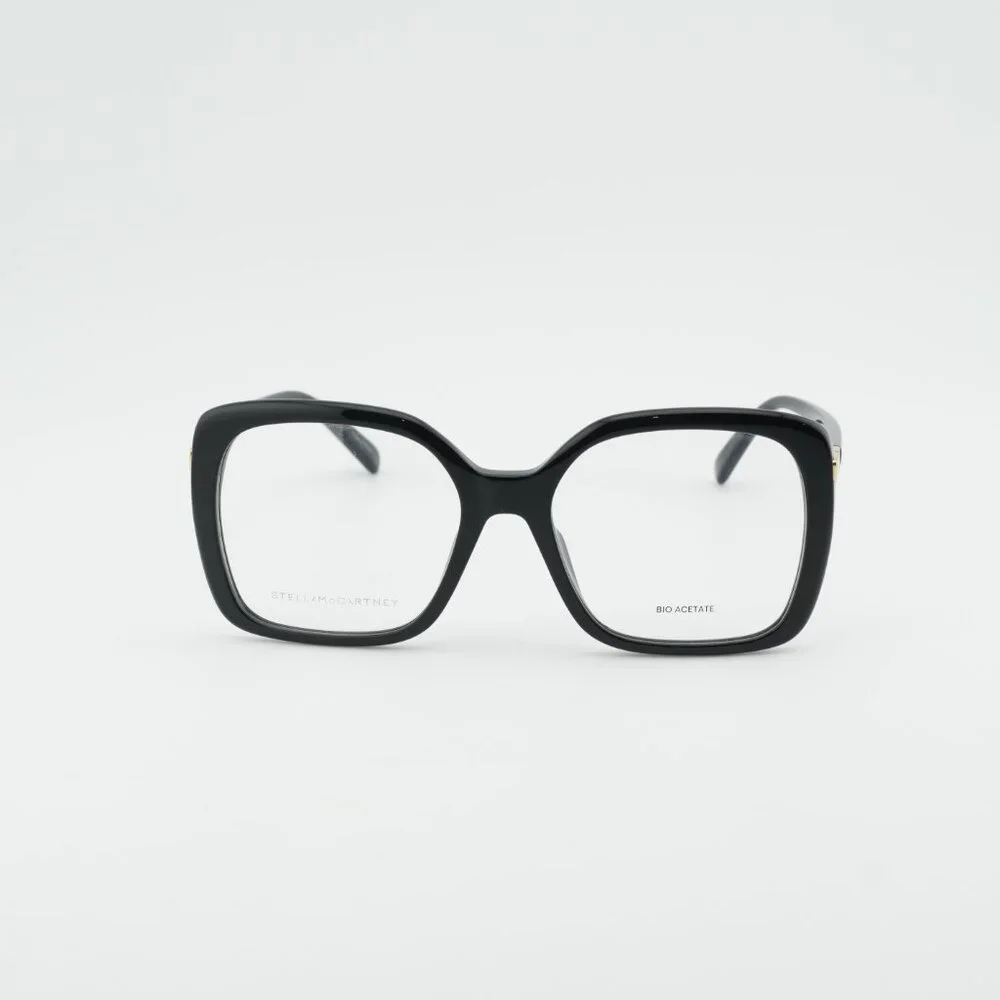Stella McCartney SC50044I 001 Eyeglasses Shiny Black 56mm Square Frame